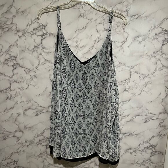 Torrid Medallion Print Double Layer Cami Black Taupe - Picture 4 of 7